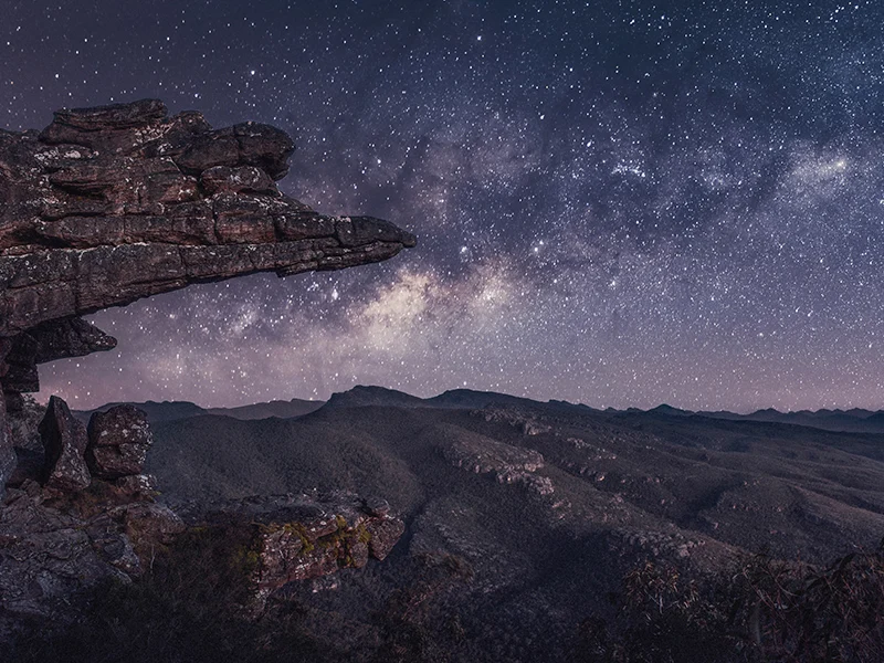 Grampians National Park - Night sky at the Balconies