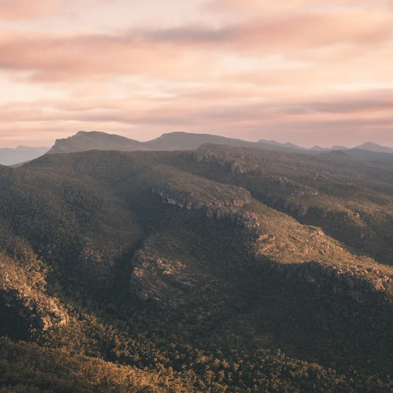 Grampians National Park - Sunset on jagged ranges