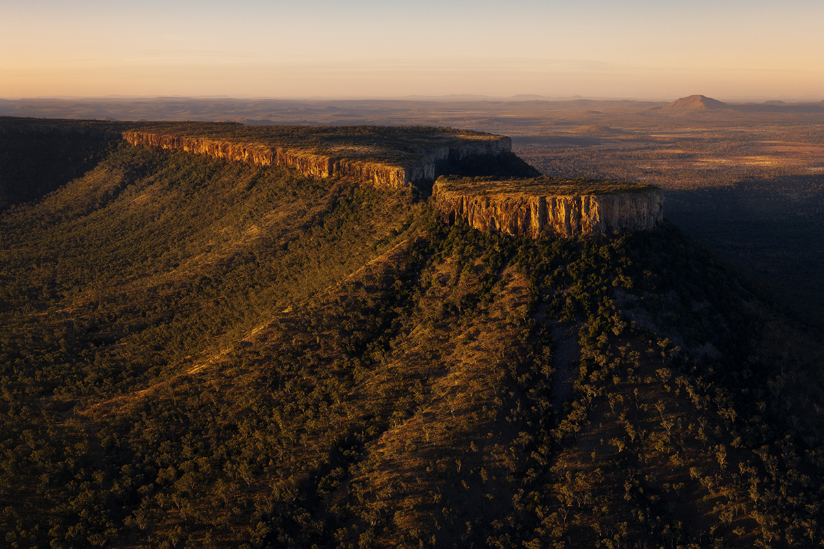 Outback QLD - Sunset over Lords Table Mountain