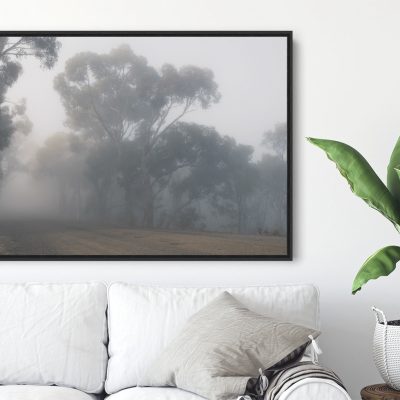 Victorian countryside in fog