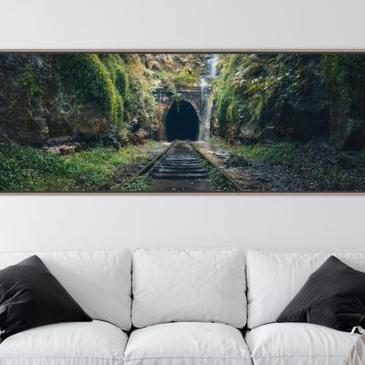 Abandoned train tunnel