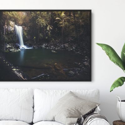 Peaceful waterfall and pool